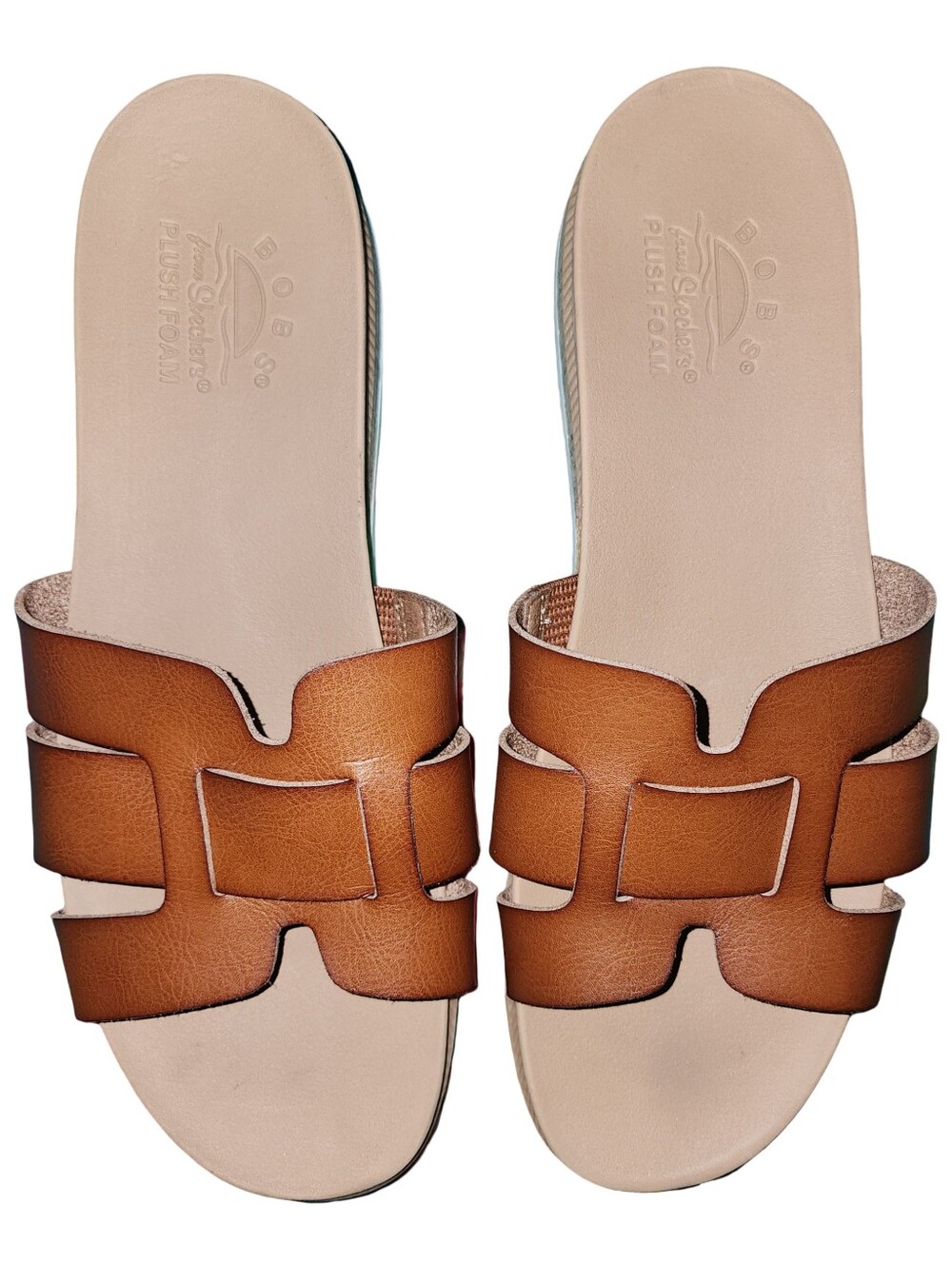 BOBS by Skechers Skechers Desert Kiss Low Peak Look Slide Sandals Brown 11